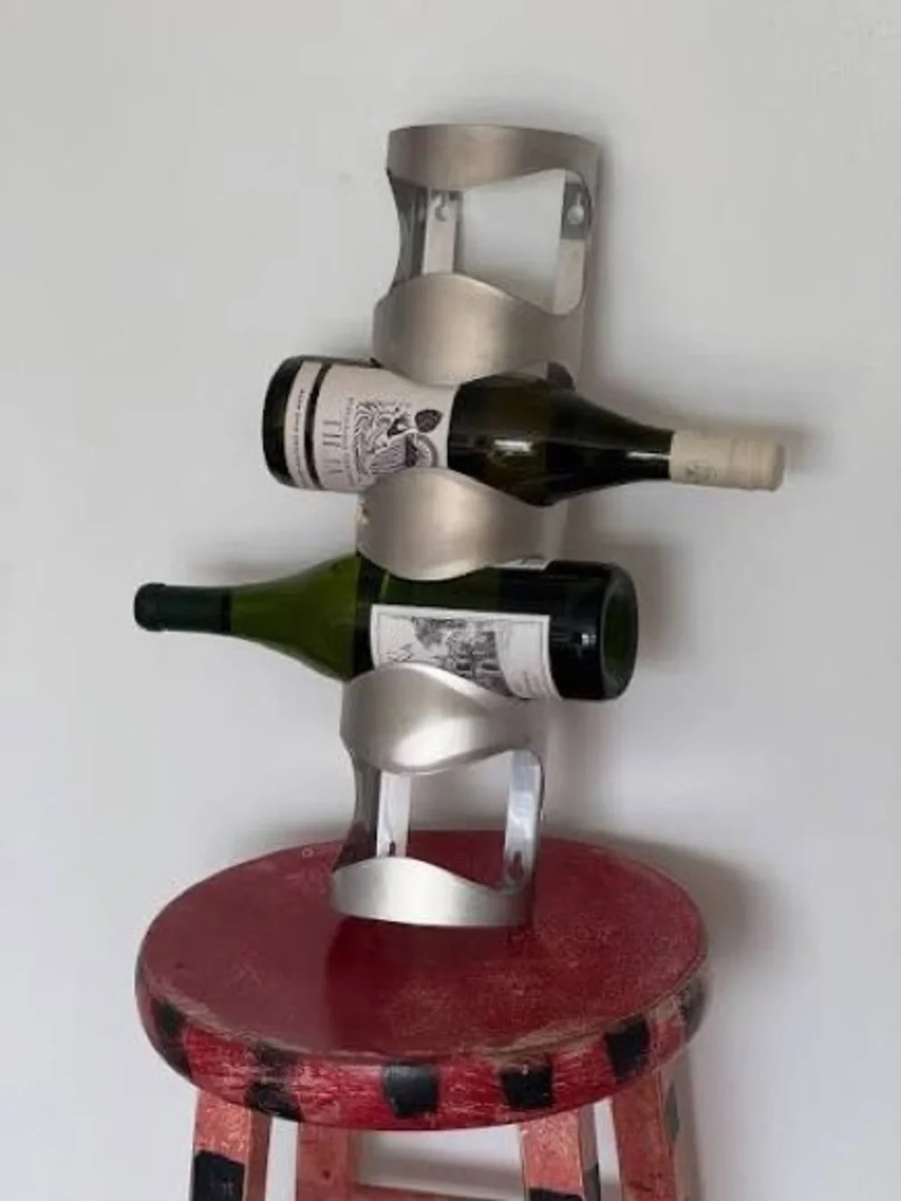 4 IKEA VURM Wine Racks Stainless Steel Wall Mount Discontinued